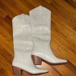 Tall White Cowgirl Boots